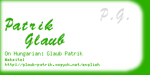 patrik glaub business card